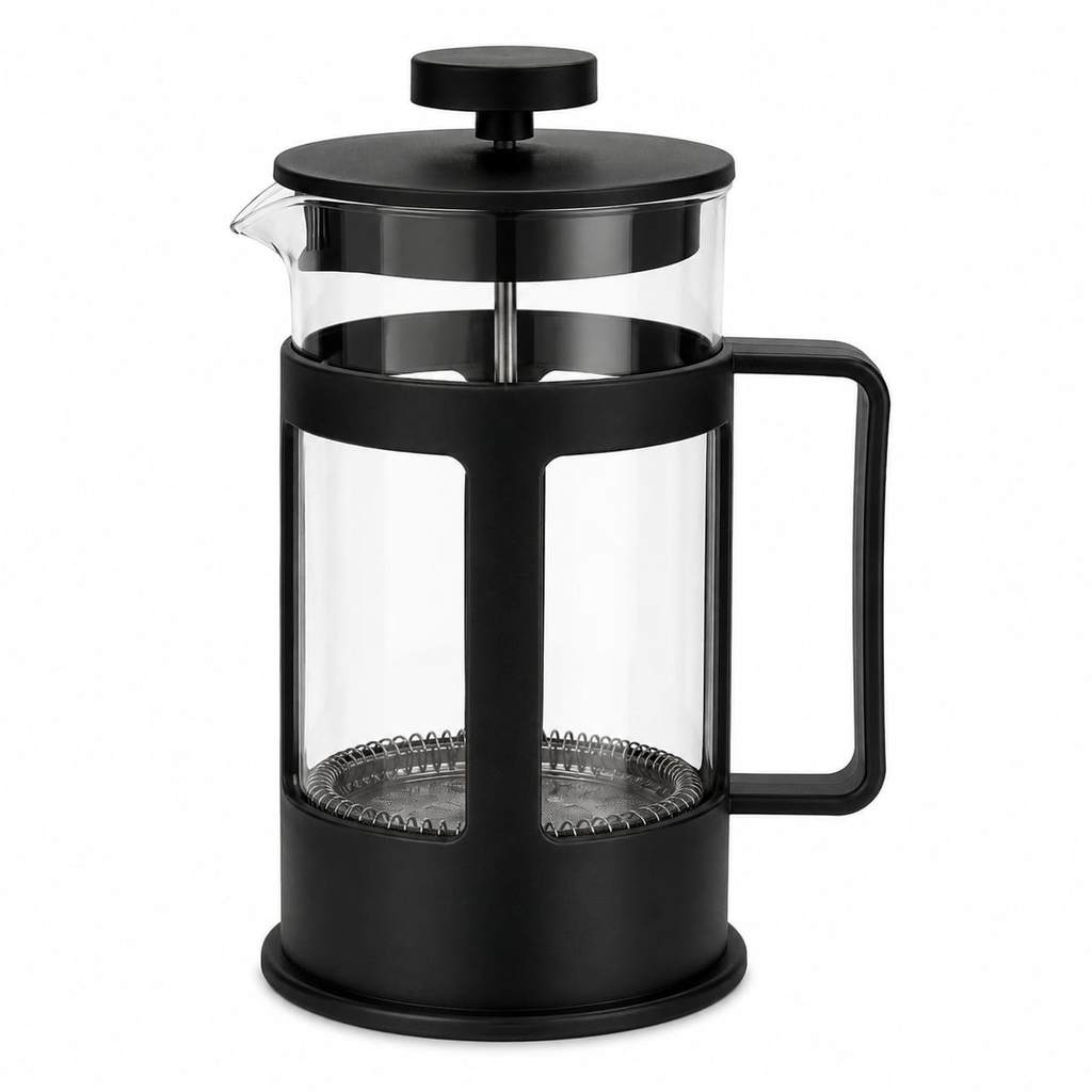 French Press 350ml Cafeteira Manual Vidro Borossilicato Café Cremoso E Chá