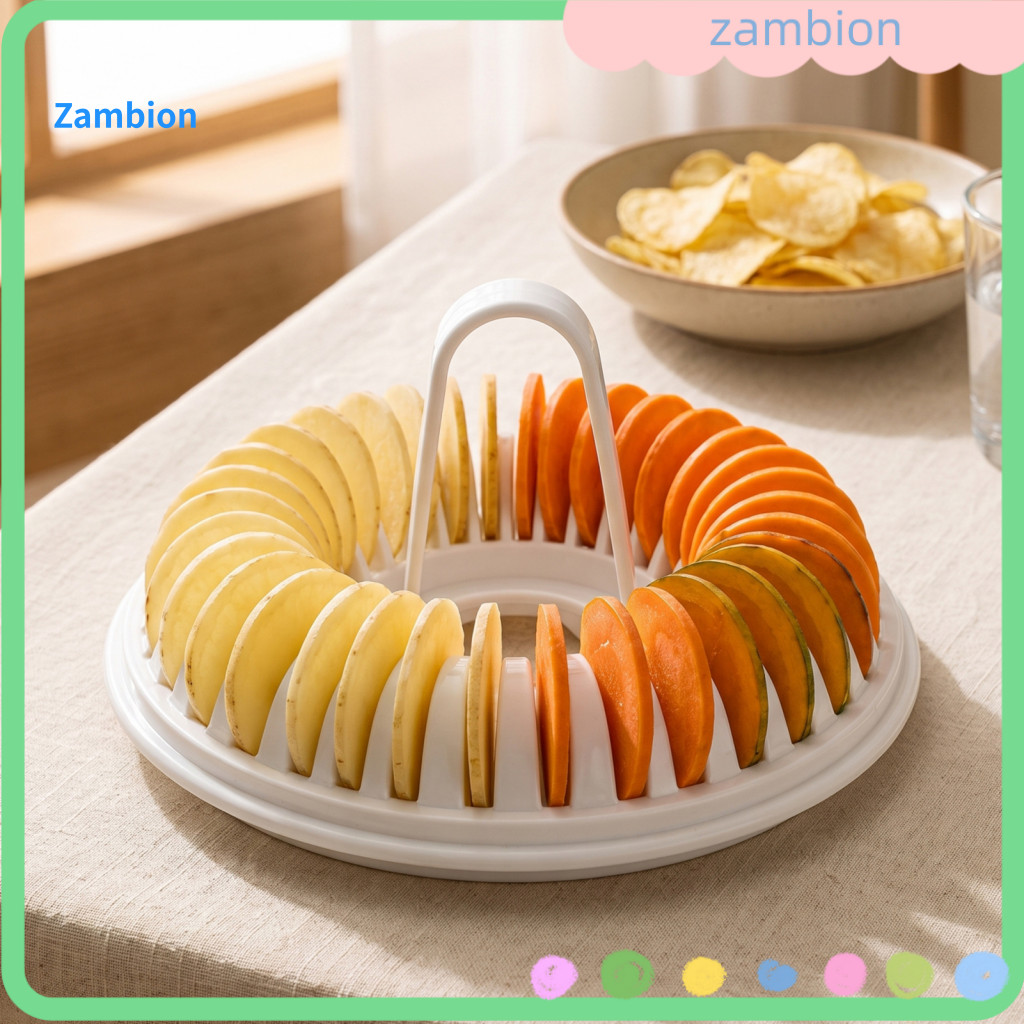 Vegetable Slicer for Chips Microwave Potato Chip Maker Stainless Steel Diy Snack Cooker Healthy Oil-free Homemade Tool E
