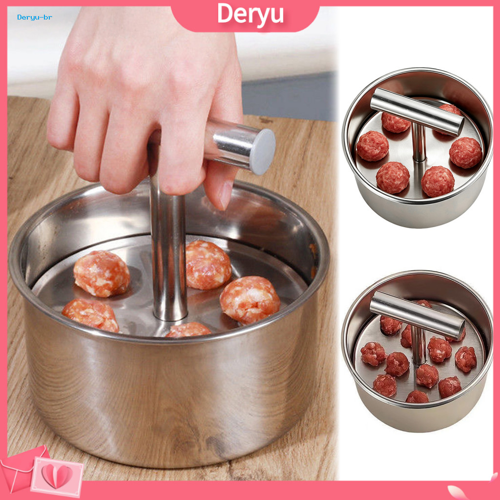 Meatball Maker Tool Fish Ball Stainless Steel 6/12-hole Meat Press Mold for Homemade Beef Pork Balls – Non-stick Easy