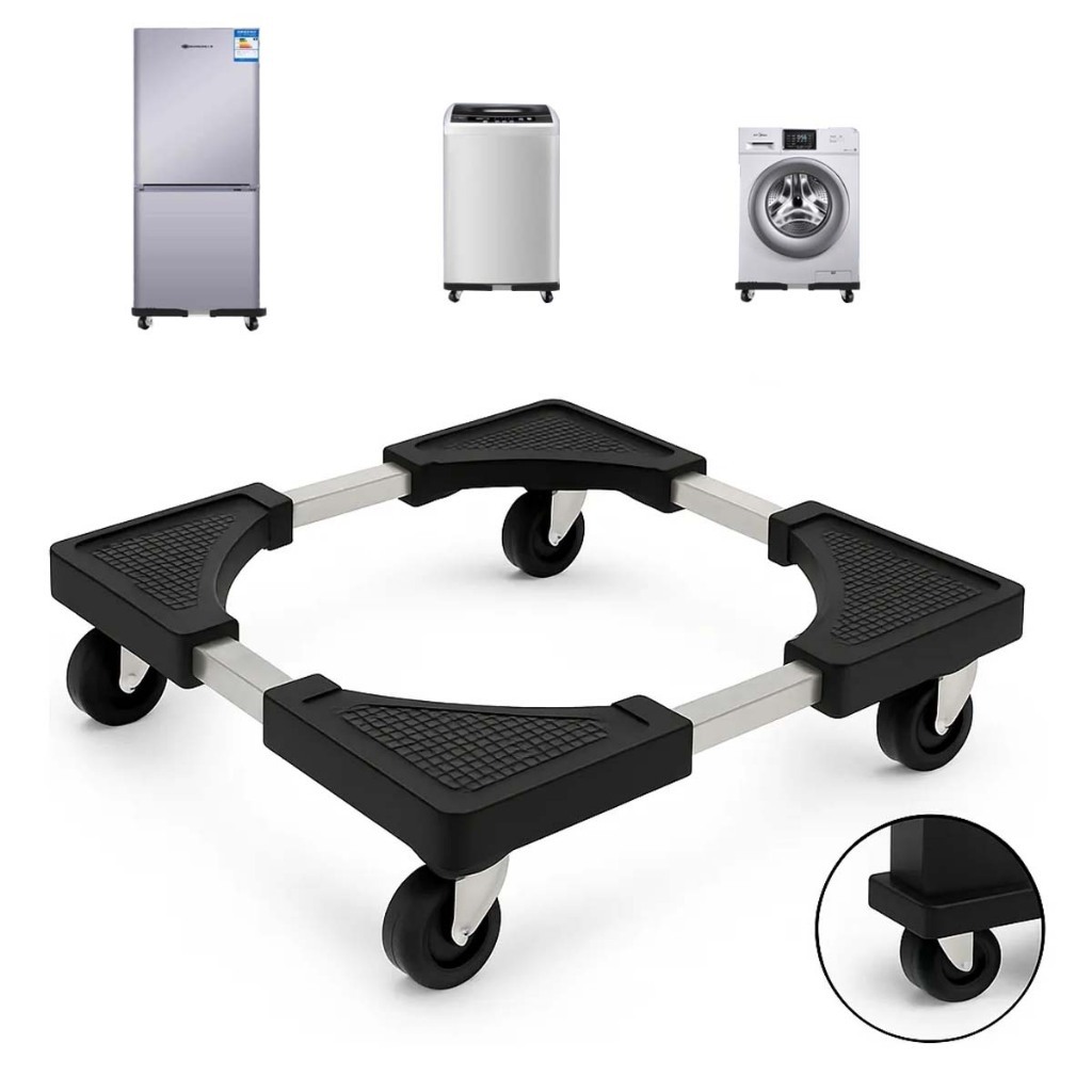 Stainless Steel Refrigerator/Washing Machine and Stove Support with Wheels Large Immediate Shipping Suporta 250 kg