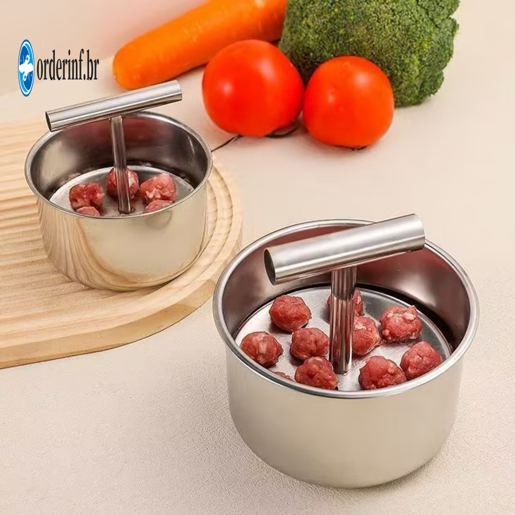 Meatball Maker Tool Stainless Steel Shaper 6/12-hole Meat Press Mold for Homemade Beef Pork Fish Balls – Non-stick Eas