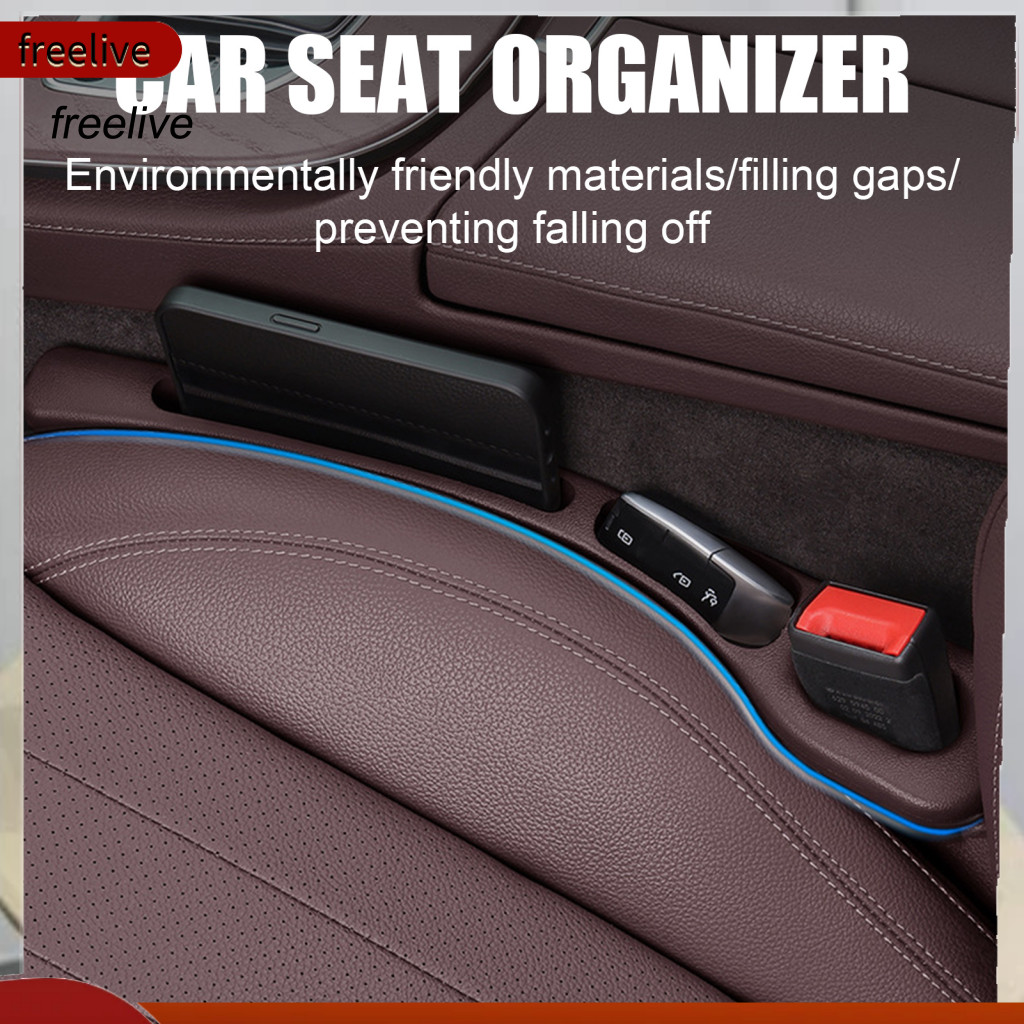 Car Seat Gap Cover Organizer 2pcs Filler Waterproof Moisture-proof Quick Install Storage for Phone Coins – Anti-lost C