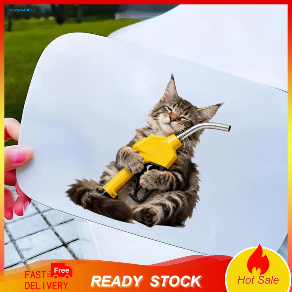 Outdoor Durable Car Sticker Scratch Cover Waterproof Cute Cat Stickers Scratch-resistant Decals for Fuel Tanks Body Peel