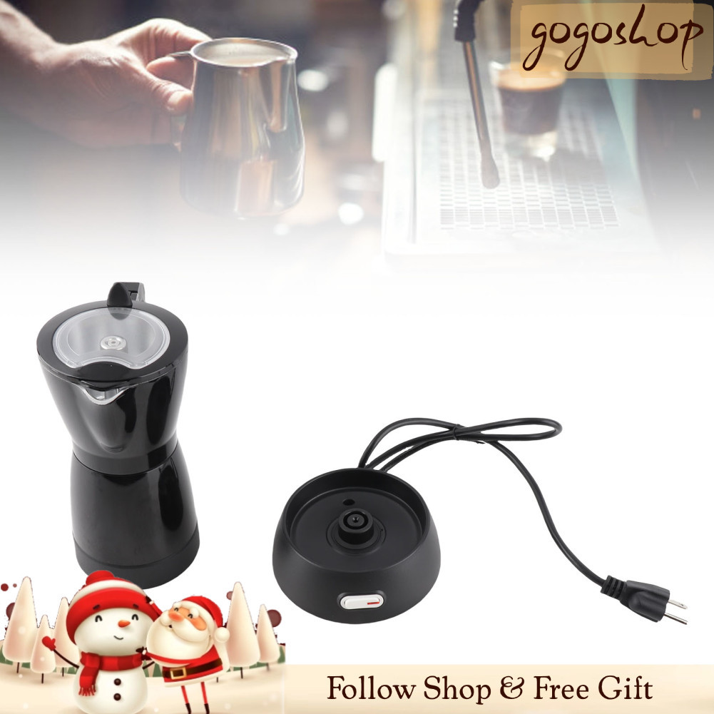Gogoshopp-br Pote elétrico Zerodis Liga de alumínio Classic Italian Coffee Maker Jarra 300ml Capacidade Resistência a