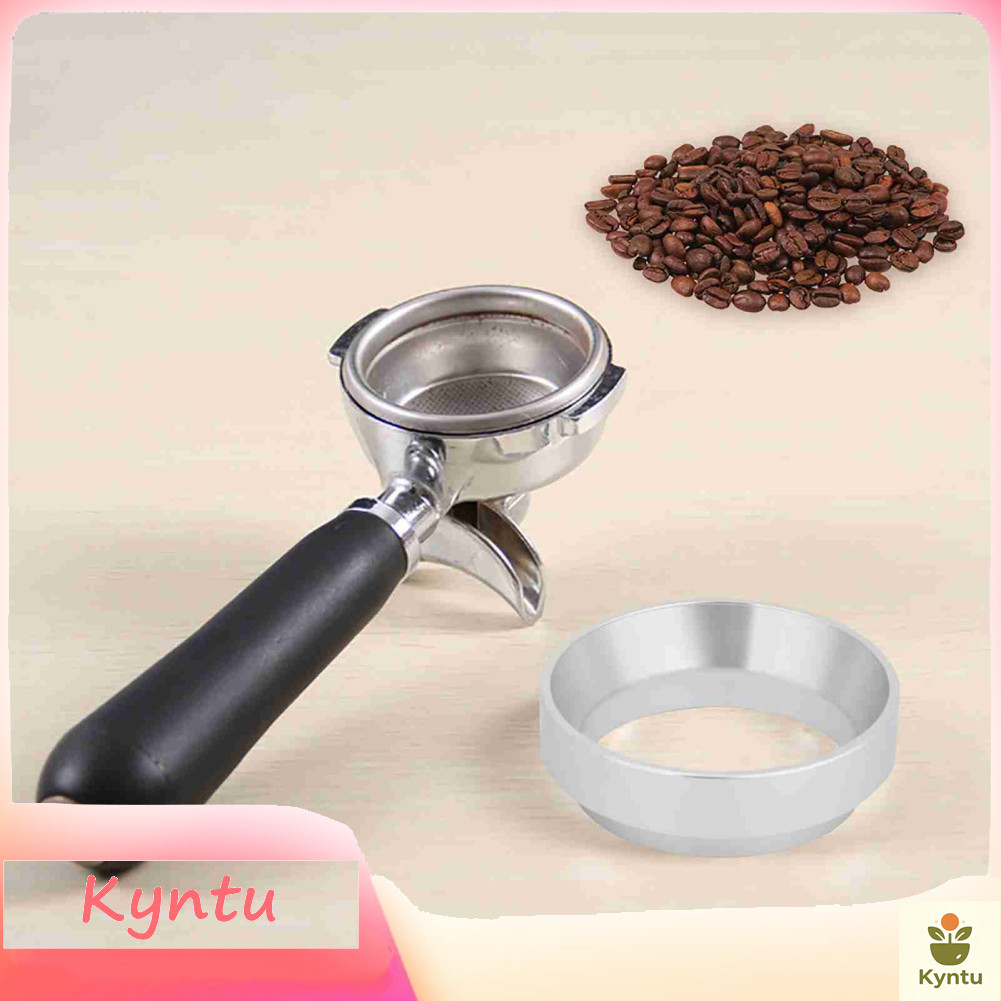 Kyntu-br Anel Dosador de Café 58mm Alumínio Universal Funil Substituição Maker Acessório (Prata)
