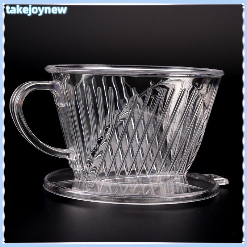 [takejoynewBR] Copo De Filtro De Café Transparente Cone Gotejador Maker Suporte De Cerveja Plástico Reutilizável Tbr