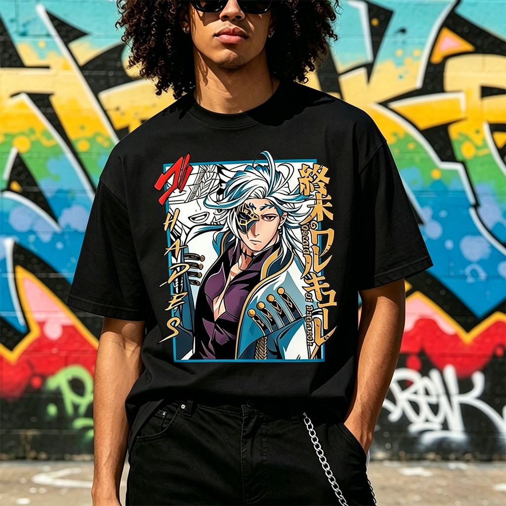 Miseta Hades Shuumatsu no Valkyrie Estampa Anime Geek 100% Algodão Feminina Masculina Plus Size-Envio Rápido