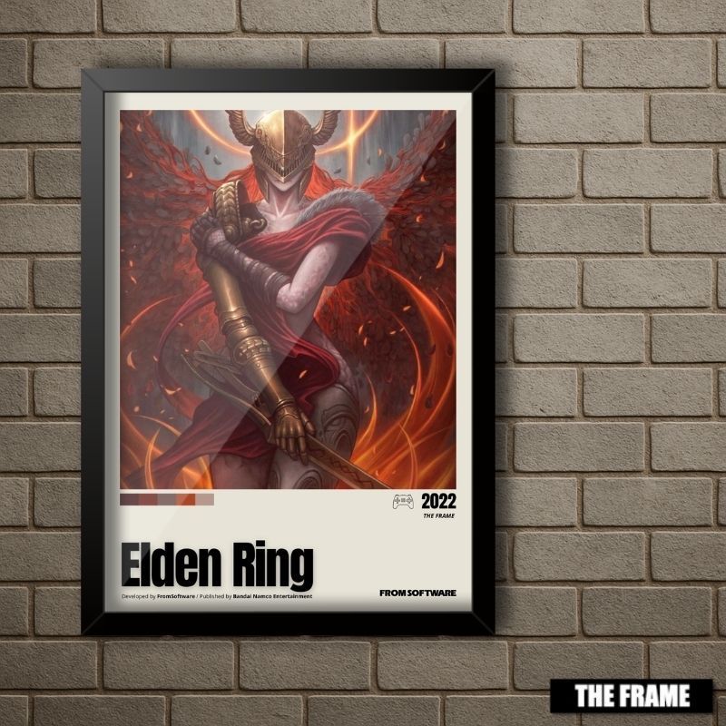 Quadro Decorativo A4/A3 Valkyrie Malenia Elden Ring