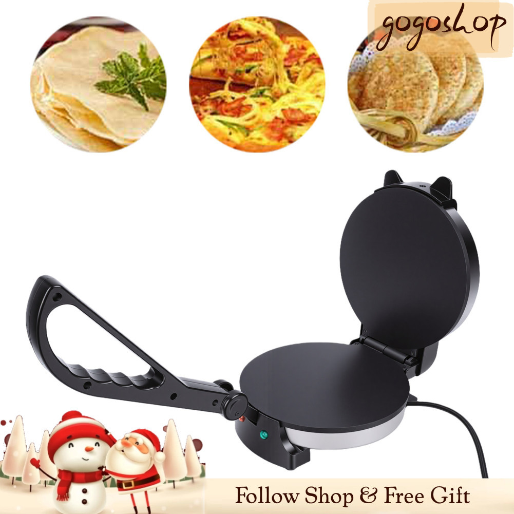 Gogoshopp-br Yosoo Electric Tortilla Maker 20,5 cm Grande área de aquecimento Máquina Chapati antiaderente com controle