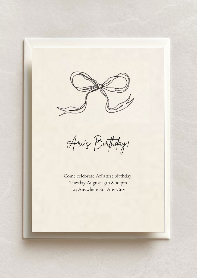 ???? Graceful Elegance Birthday Invitation ????