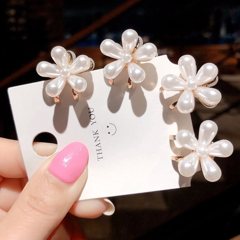 (Presilha De Cabelo Feminina Estilo Coreano) Mini Vintage De Pérola / Acessórios De Cabelo Elegante Para Mulheres