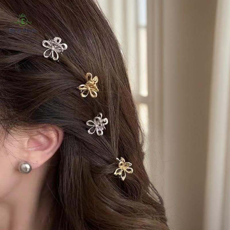 EA & Moda 10 Pçs Mini Metal Garra De Cabelo Clipe Ouro Prata Flor Borboleta Pequeno Tubarão Clipes Ins Coreano Headwear