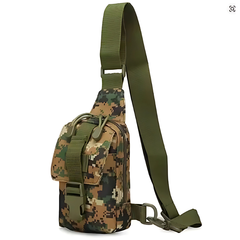 Bolsa Mini Bag Tática Militar Ombro Estilo Exército Caça Caminhadas Viagem