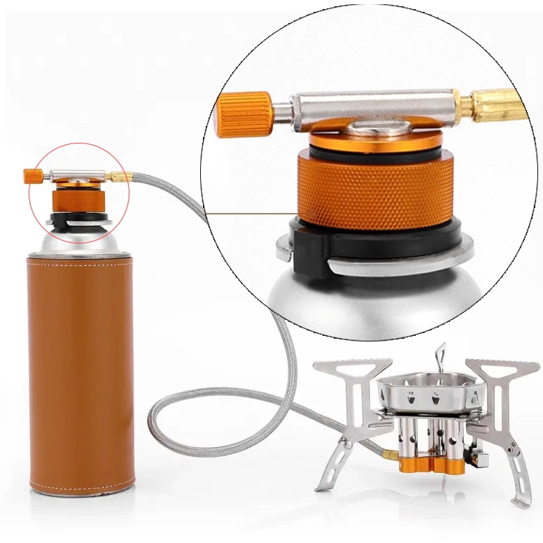 Adaptador de Fogareiro Gás Spray Mini Fogareiro Portátil Fogão Gás Ingnição Camping Viagem Ar Livre