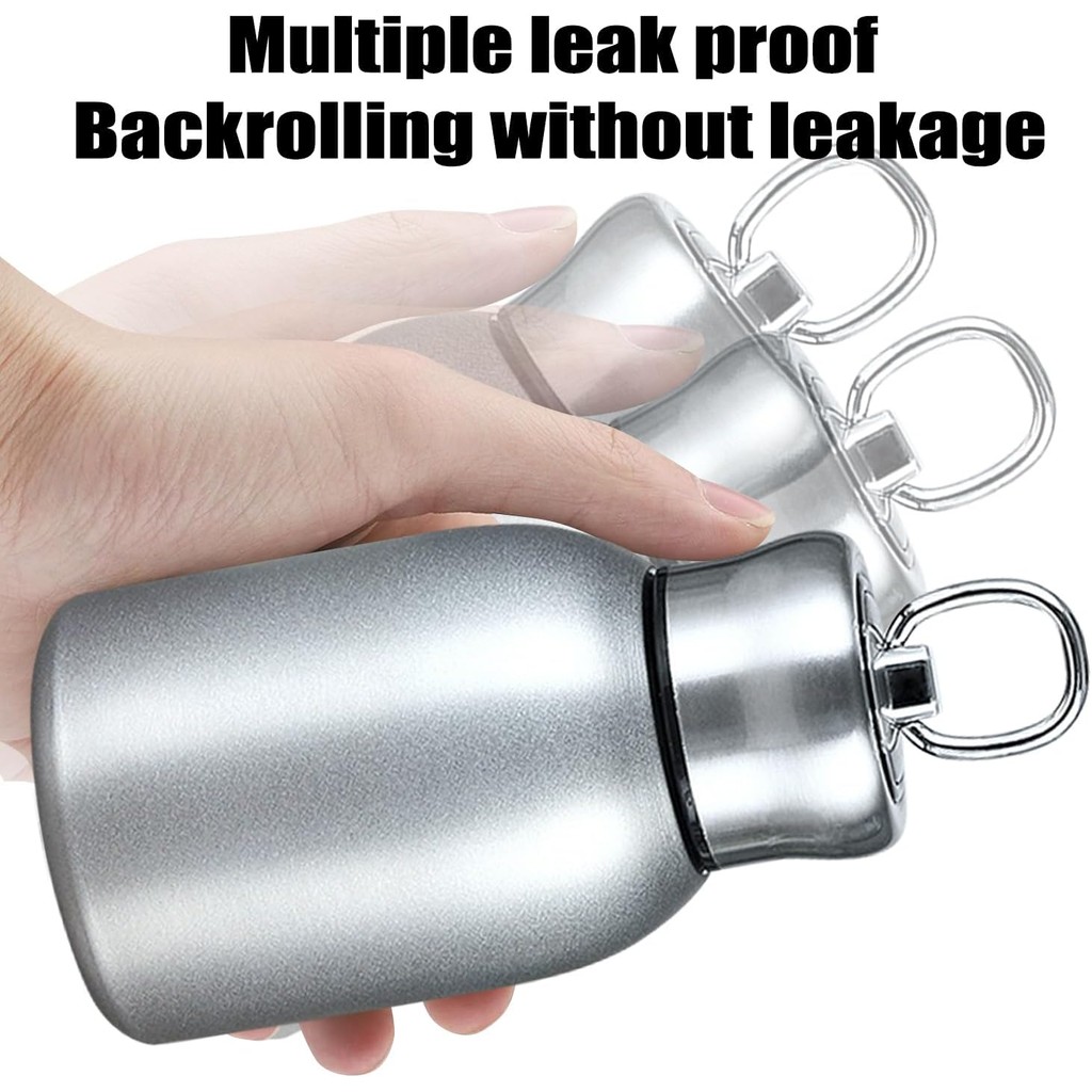 Mini garrafa Térmica isolada a vácuo de aço inoxidável para bebida Com Anel de Elevação viagem 300ml