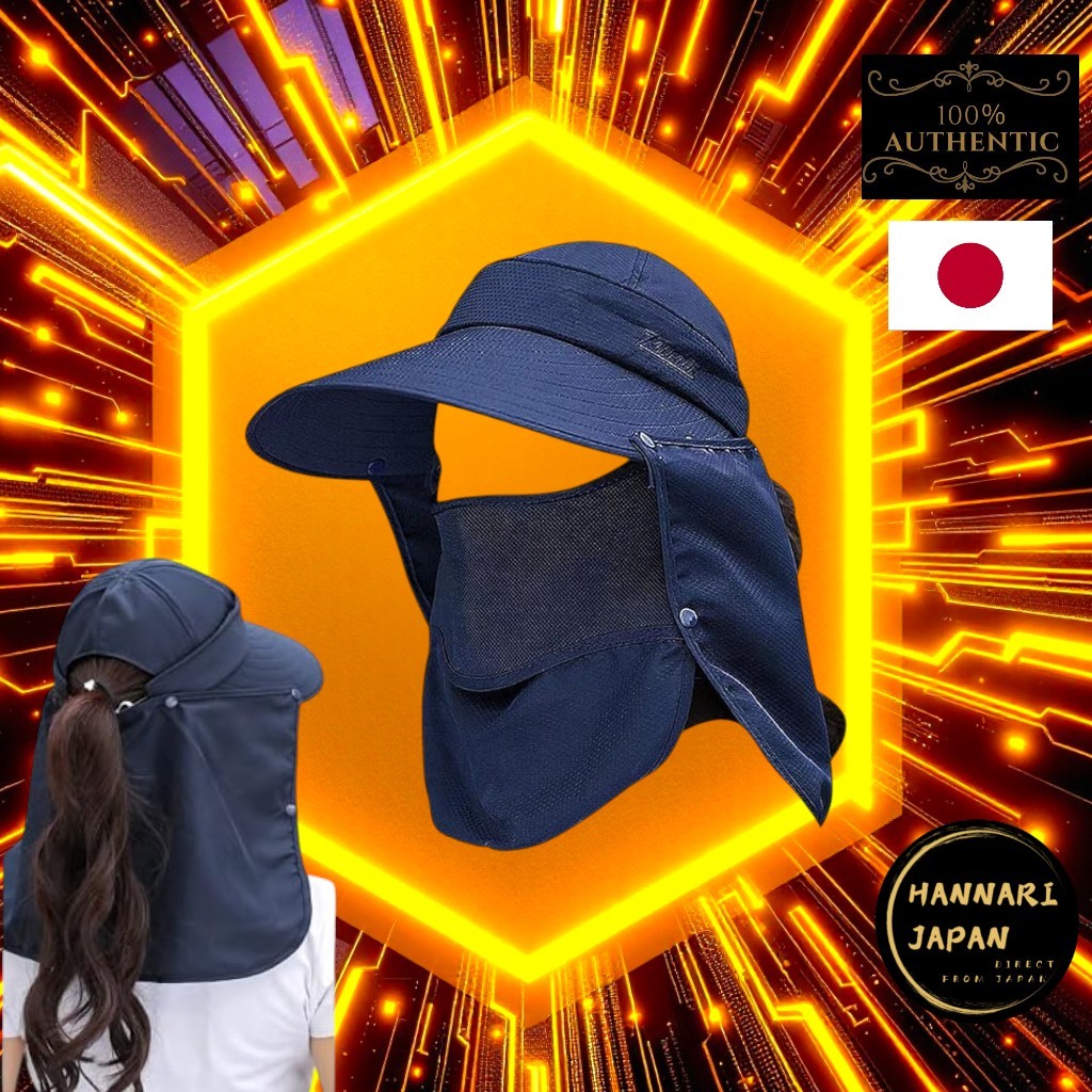 [supersakura]UV Protection Gardening Hat with Neck Guard, Stylish Face Cover for Outdoors