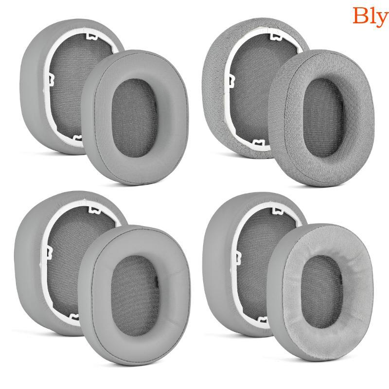 Bly Fone Ouvido Almofadas Mangas Para HS55 HS65 Seda Couro Flanela Earpads Earmuff Fivela