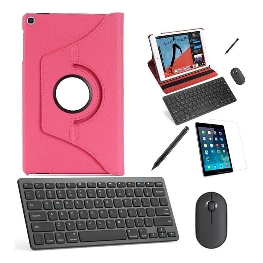 Capa 360 Rosa Teclado, Mou, Pel, Stylus P/galaxy Tab A T290