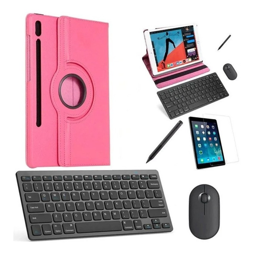 Capa 360 Rosa Teclado, Mou, Pel, Stylus P/galaxy Tab S7 T870
