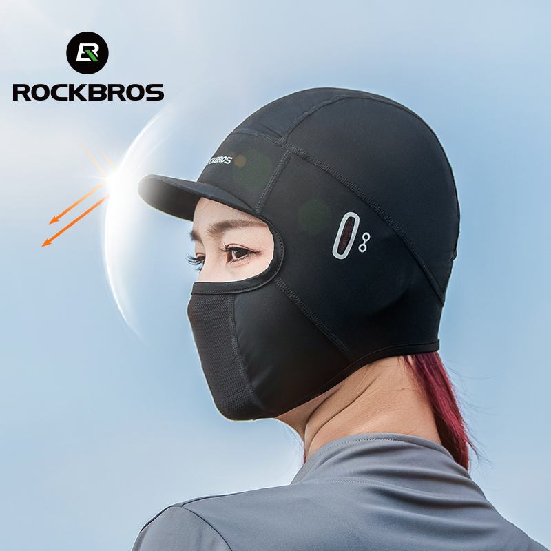 Máscara De Proteção Solar ROCKBROS Ice Silk Headgear Full Face Scarf Verão Para Motocicletas Equipamento De Pesca
