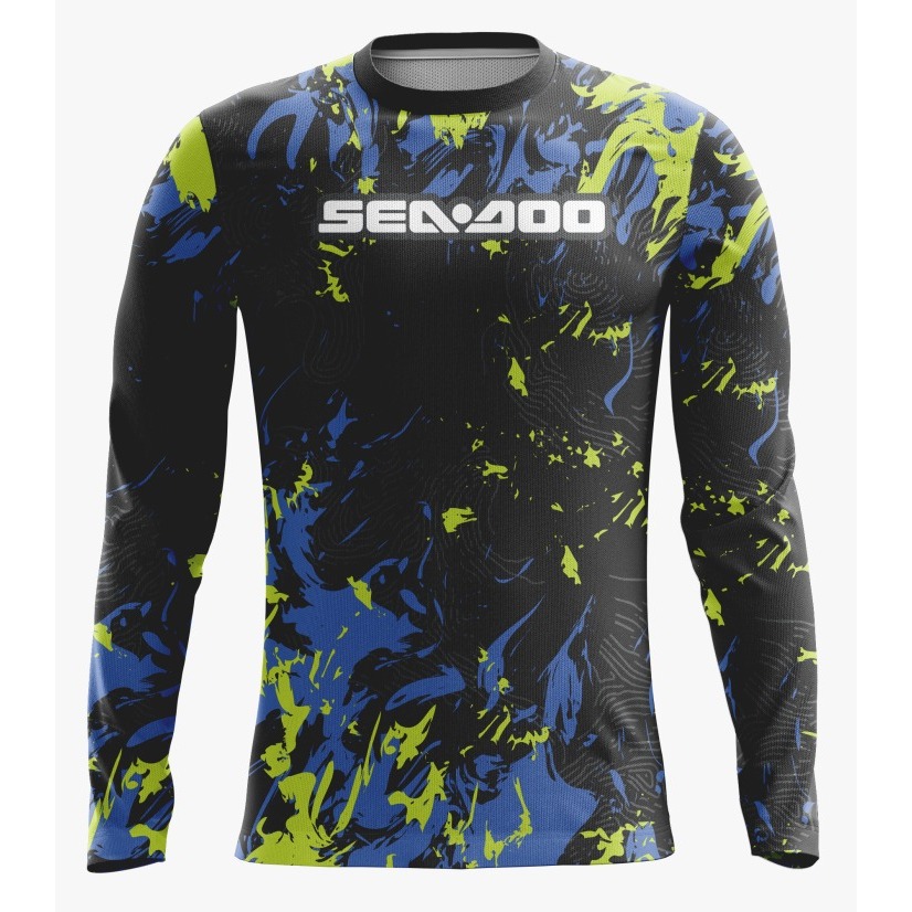 Camiseta Manga longa jetski Seadoo proteção UV Full Print