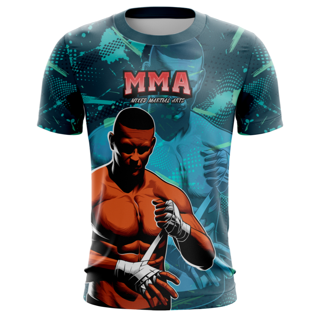 Camisa Camiseta MMA proteção UV full print varias cores adulto e infantil