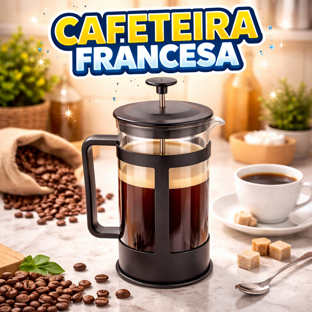 Cafeteira Francesa French Prensa 300ml Portatil Extrator Filtro Manual Gourmet Vidro chá Cafe Especial Pemium