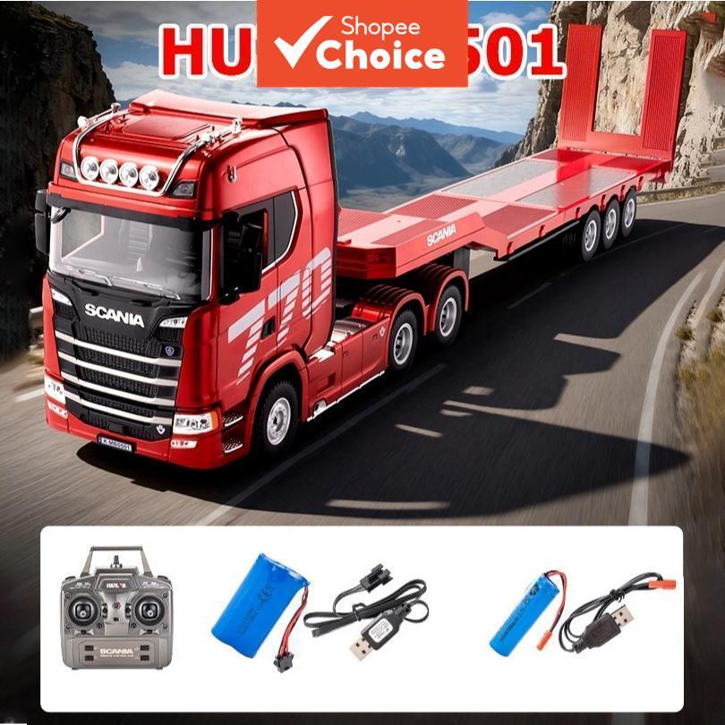 HUINA 1501 1502 770S RC Trator Head Truck Detalhado Controle Remoto Semi Caminhão Equipamento Pesado Transporte Engenhar