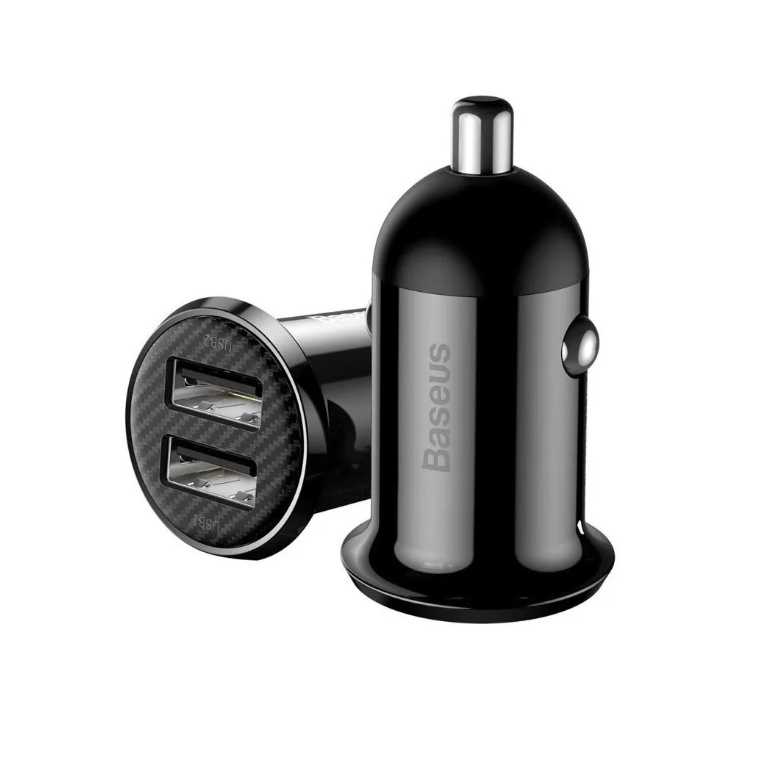 Carregador Veicular Para Carro Carregamento Fast 2usb 4,8a