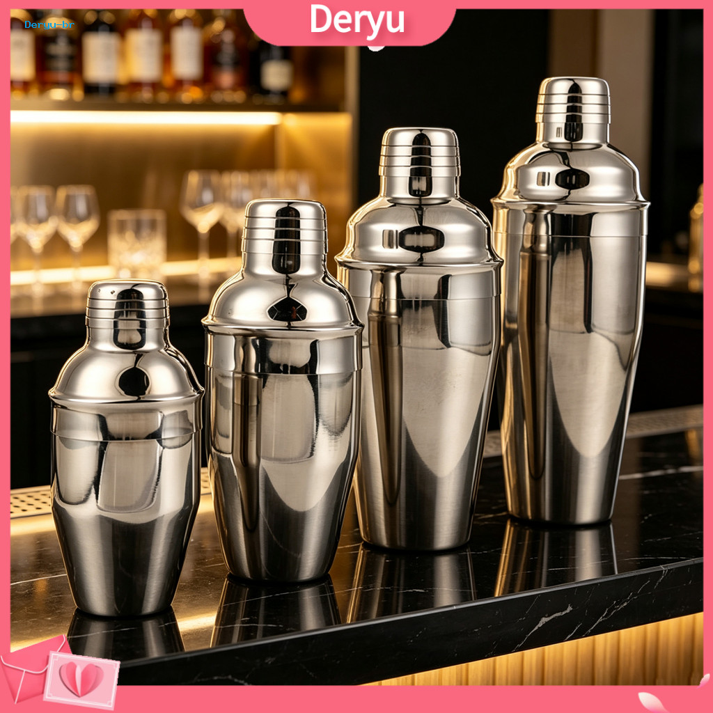 Cocktail Shaker for Bartending Three Piece Bartender Tool Stainless Steel Cup Leak-proof Martini with Mirror Polish Easy
