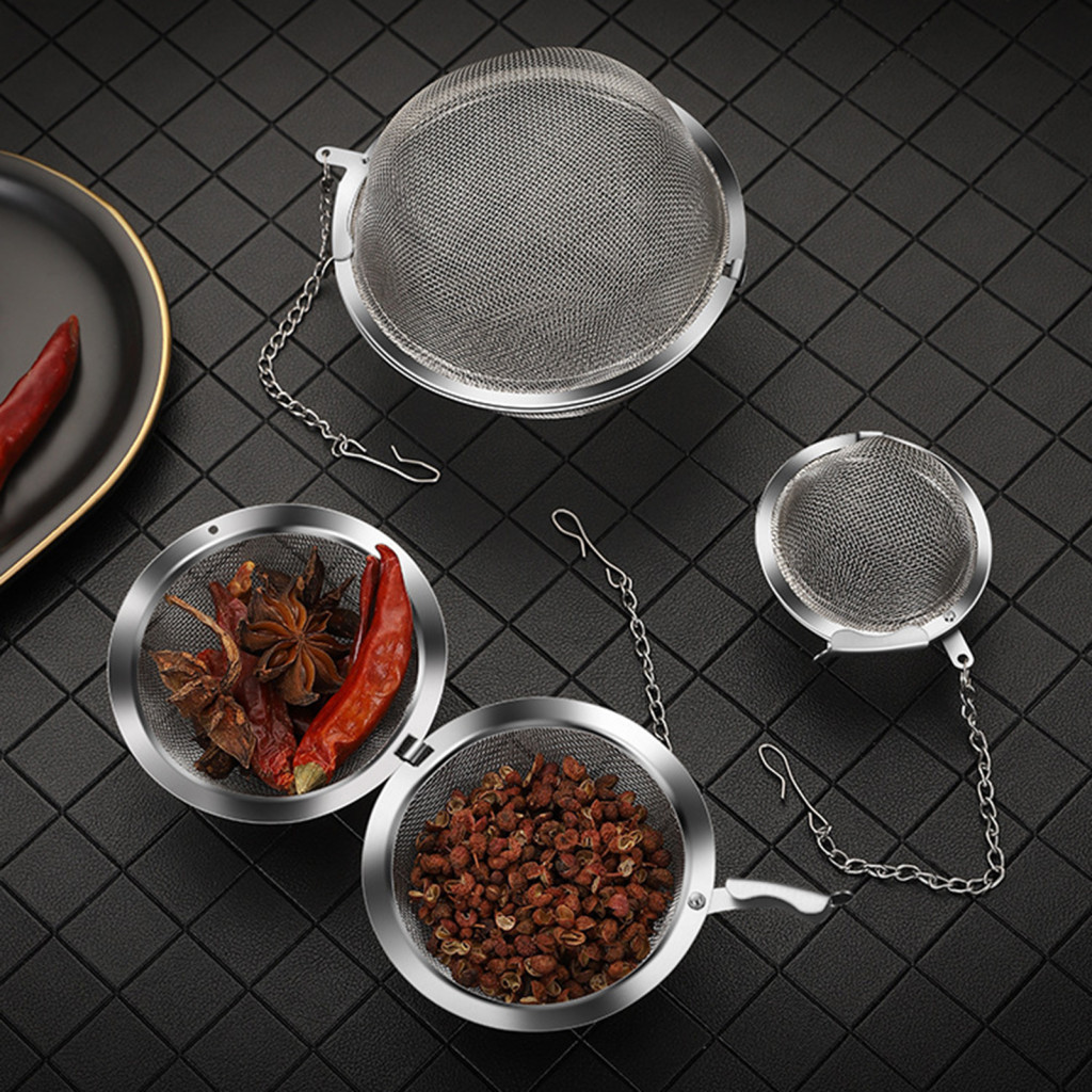 Spice Seasoning Ball for Soup Reusable Stainless Steel Tea Infuser – Rust-proof Loose Leaf Strainer for Herbal Spices
