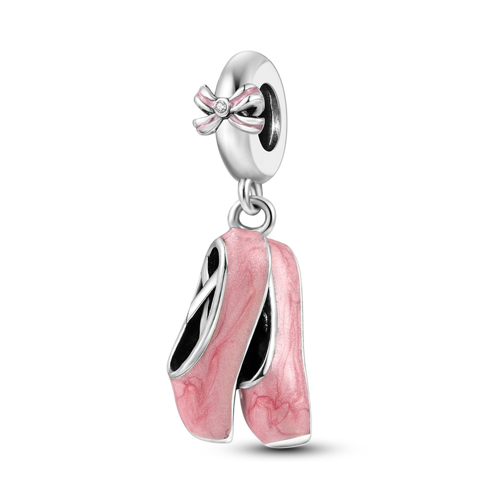 Pingente Berloque Charm Prata 925 - Ballet Bailarina Sapatilhas