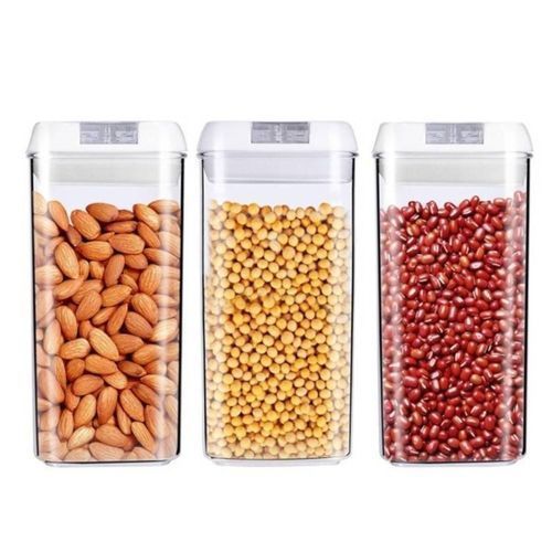 Potes Herméticos Acrílico 1200ml 3 Unidades Multiuso Top Rio