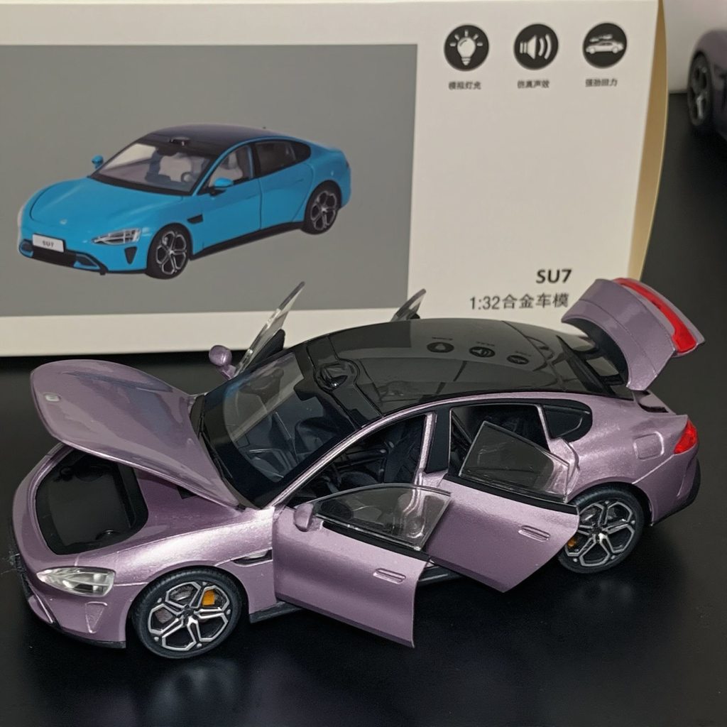 Estoque pronto Venda quente [presente de menino] adequado para modelo de carro Xiaomi Su7 1: 32 Ultra alta qualidade com