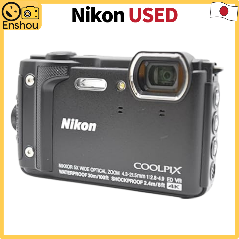 Do Japão [USADO]Nikon digital camera COOLPIX W300 BK Coolpix 16.05 MP Black Waterproof Cold-resistant Dustproof USED