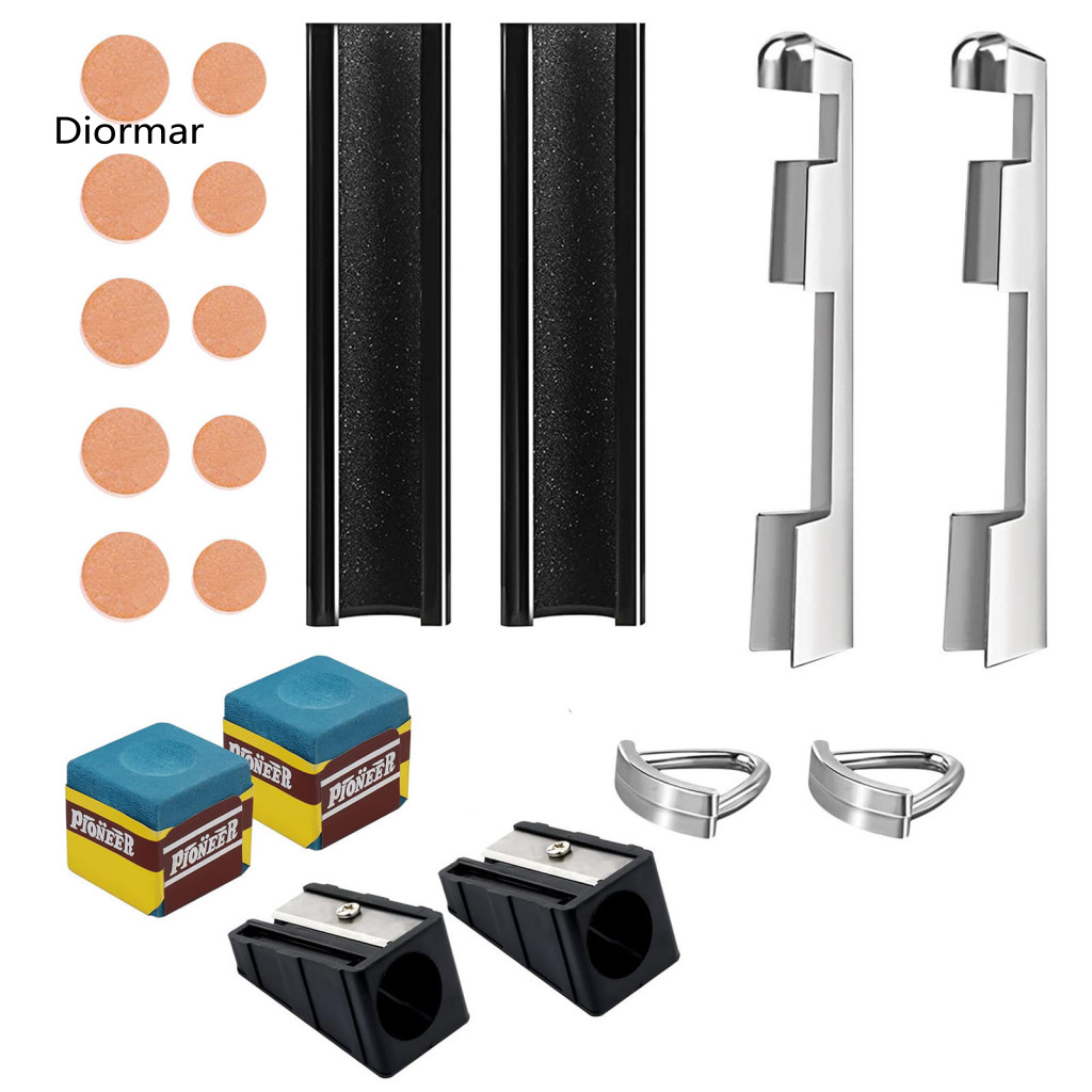 Pool Cue Repair Kit Table and Club Tip Tools 18pcs Billiard – Durable Replacement Maintenance Set for Easy for Southea