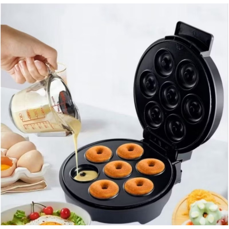 Super mine máquina de Donulds café da manhã/lanche capacidade para 7 Mine Donalds/Rosquinha elétrica 110v portátil Maker