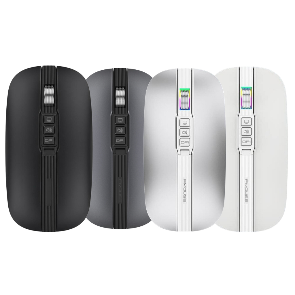 Mouse Sem Fio Bluetooth M113 Recarregável 2.4GHz Silencioso com DPI