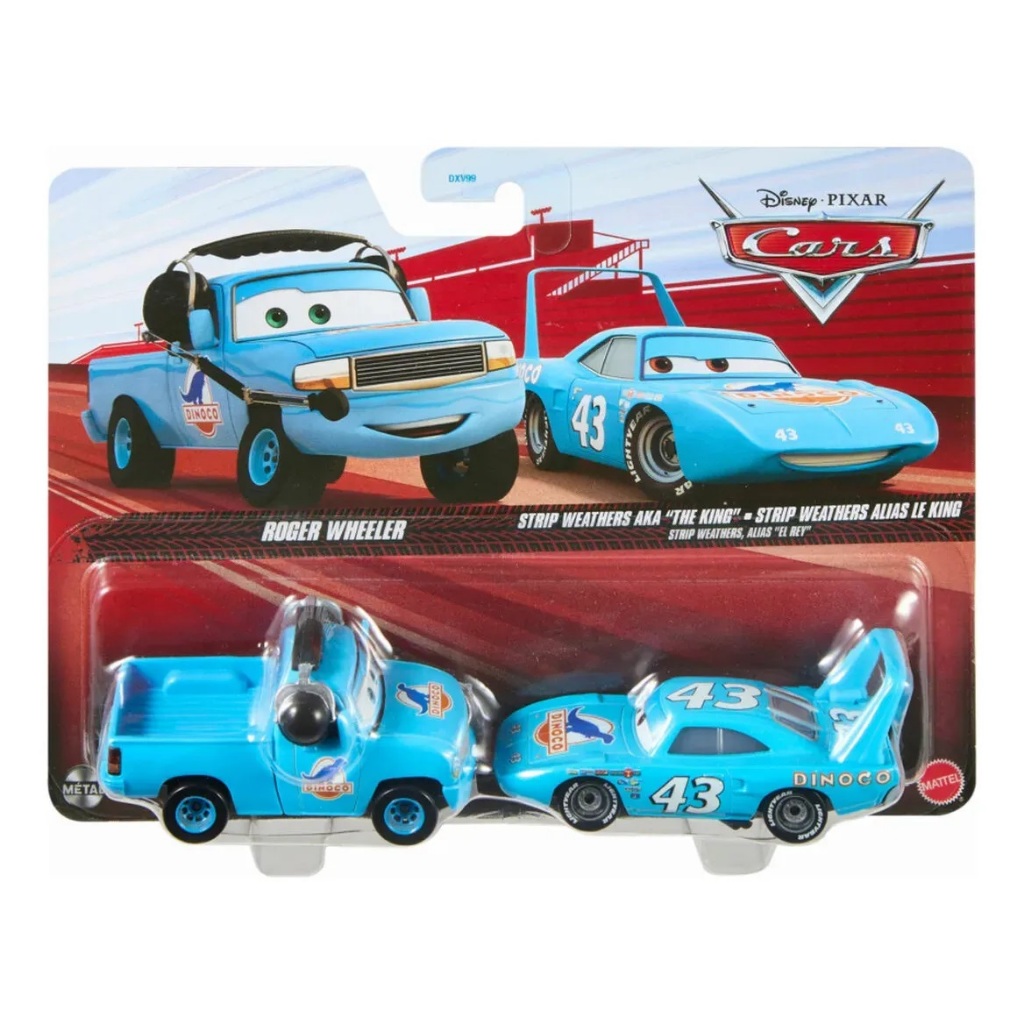 THE KING e ROGER WHEELER REI STRIP WEATHERS AKA CHEFE DE EQUIPE Disney Cars Filme Carros Mattel 1:55