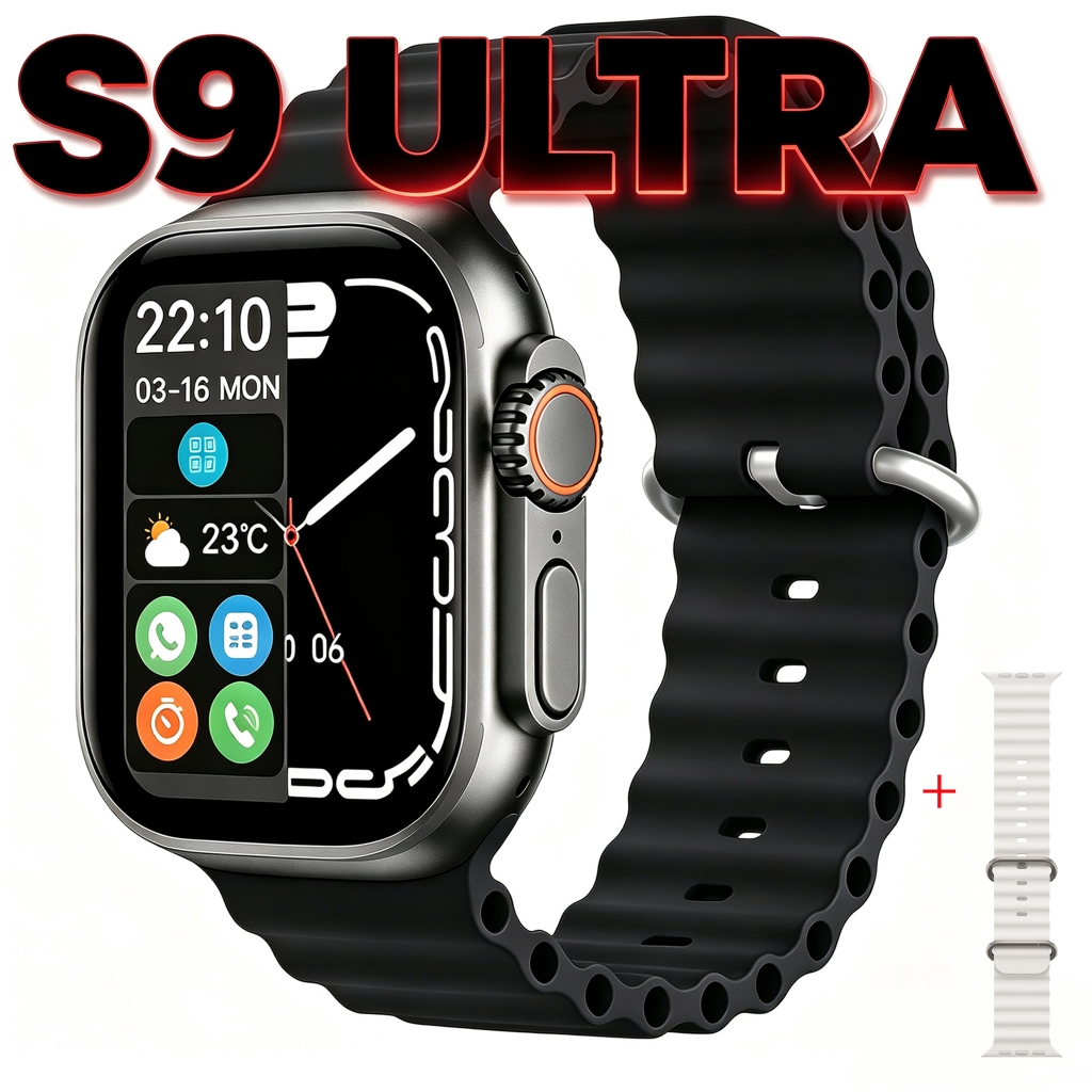 2026 Novo Smartwatch S9 Ultra Max 49mm Chamadas Bluetooth Calculadora 2.2inch   Para Android e iOS