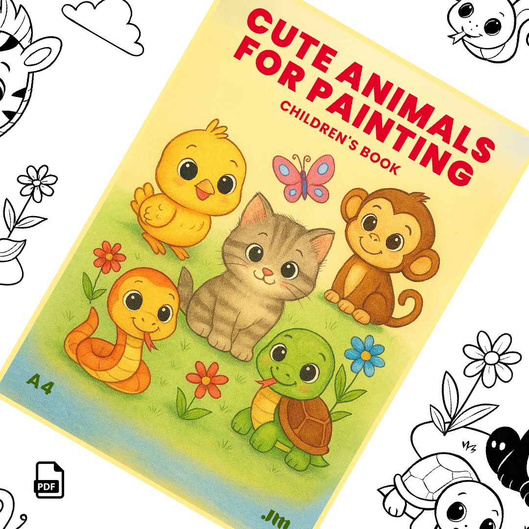 Cute Animals for Painting - Children's Painting Book