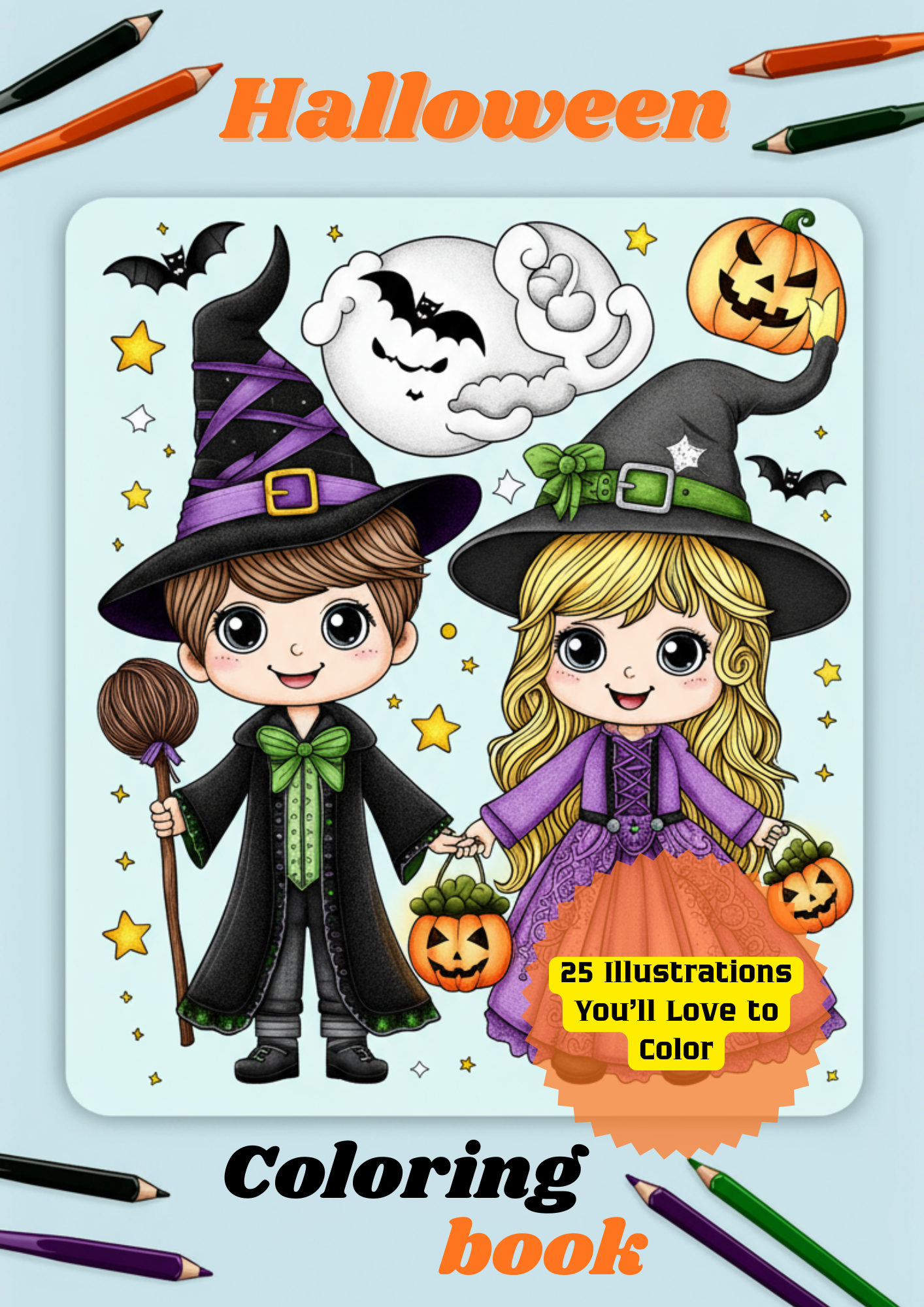 Halloween Coloring Book: 25 Illustrations You'll Love to Color
