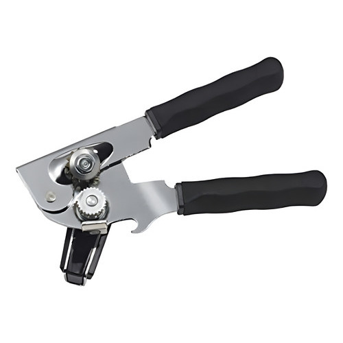 Abridor De Latas Swing-a-way Ergo Com Manivela E Alças De Silicone Preto Black