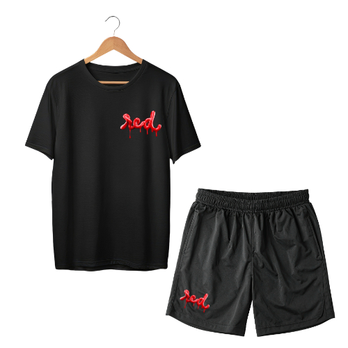 Kit Camisa e shorts Red Vermelho Drip 26