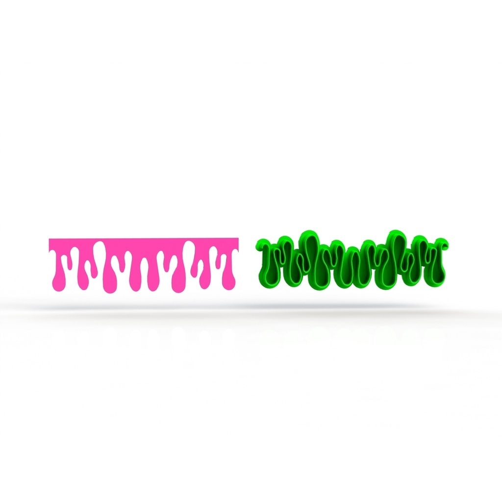 Cortador Estilo Drip Cake Calda Melado Mel Babado Mod 2
