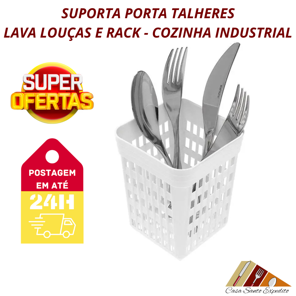 Cesto Copo Suporte Plástico Porta Talheres para Rack Máquina Lava Louças Universal ENVIO IMEDIATO