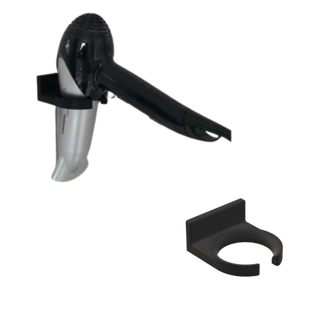 Suporte Para Secador de Cabelo de Parede Universal  + Parafusos