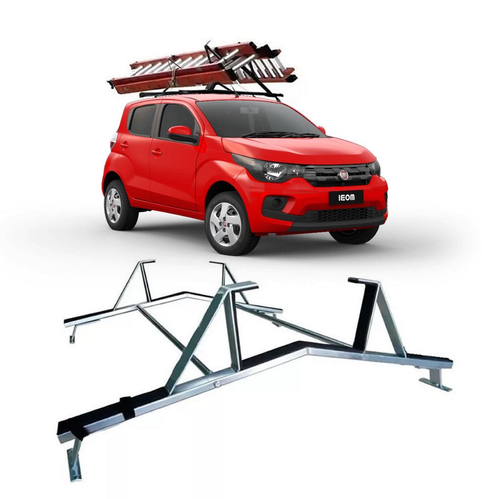 Rack Teto Suporte Porta Escadas Universal Palio Gol Uno Corsa Ka Fiesta Mobi