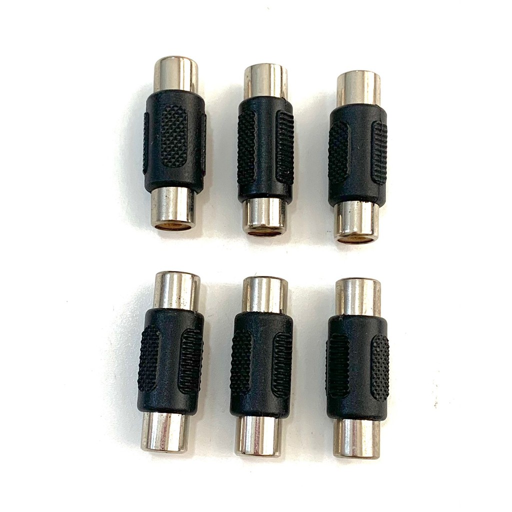 Kit 06 Adaptador Simples RCA Fêmea X RCA Fêmea