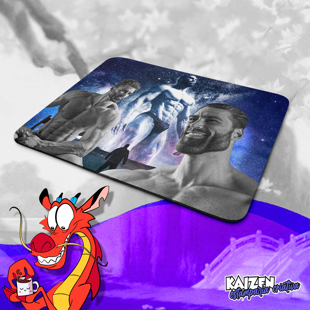 Mousepad Gigachad Meme - Giga Chad (2 tamanhos disponíveis) - Social Credit